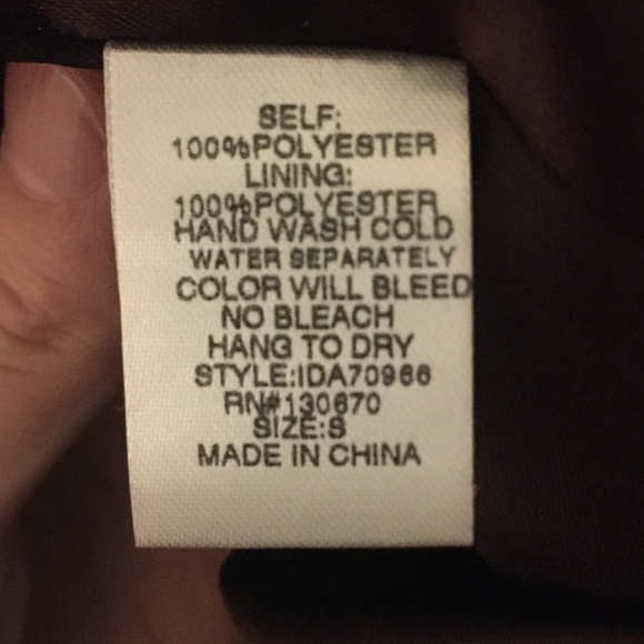 Waffle Weave Burgundy Party Dress Sz Small NWOT - Picture 3 of 3